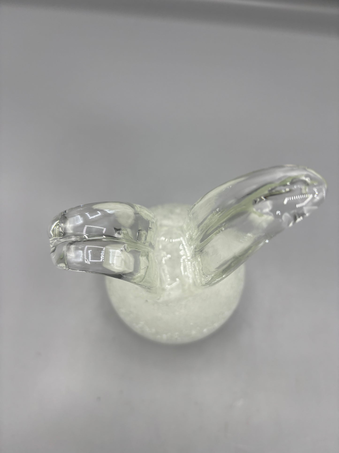 Clear & White Easter Egg with bunny ears