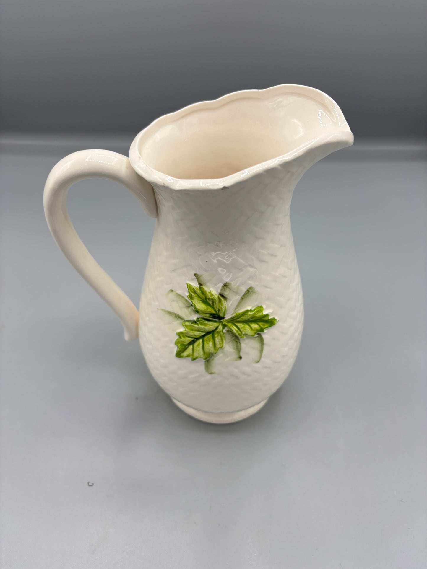 Lefton hand painted Poppy floral pitcher