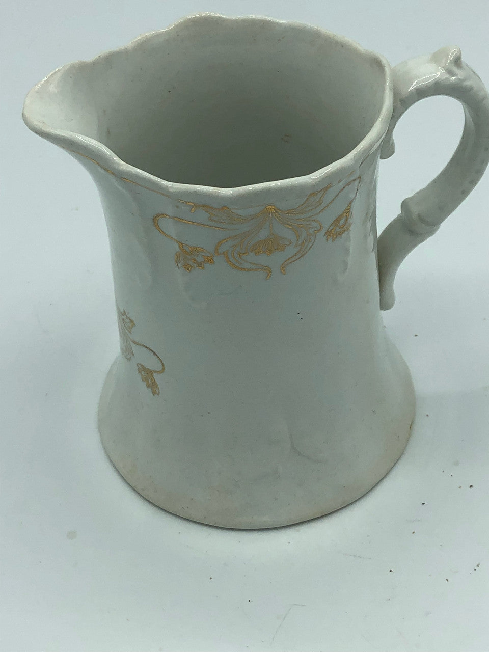 Vintage Signed Small Pitcher with gold accents