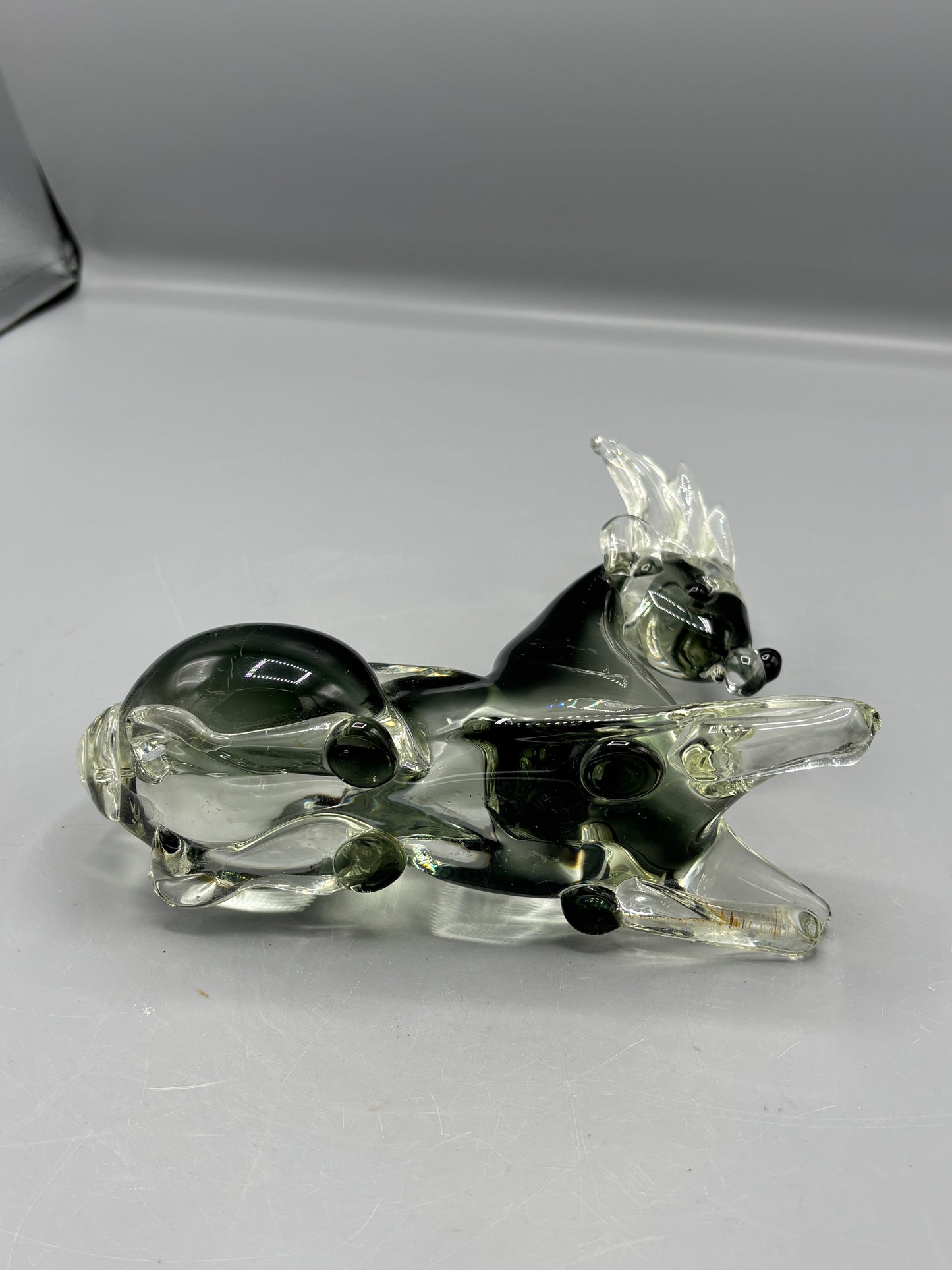 Vintage glass deer figure