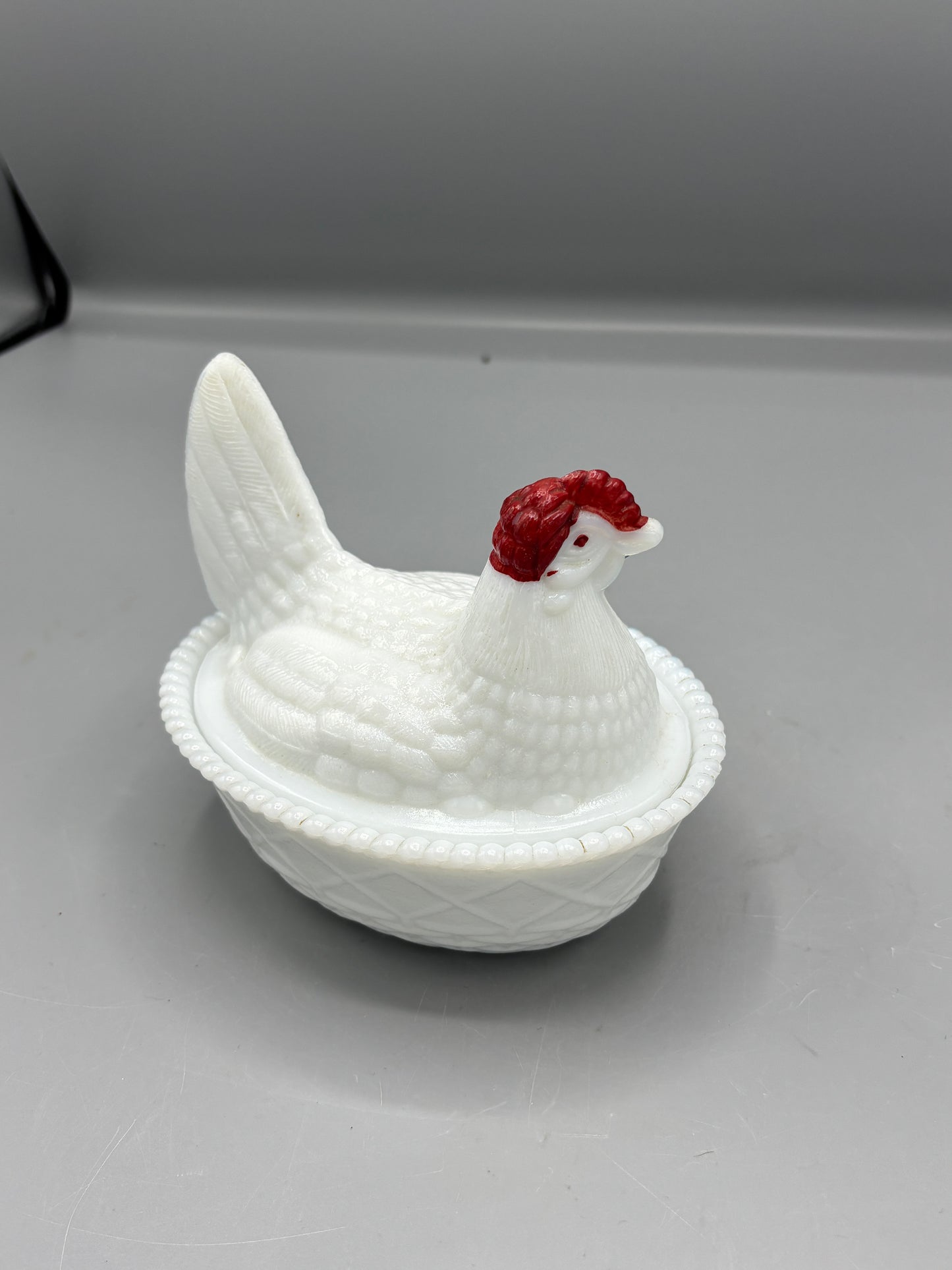 Vintage Westmoreland milk glass Hen on Nest