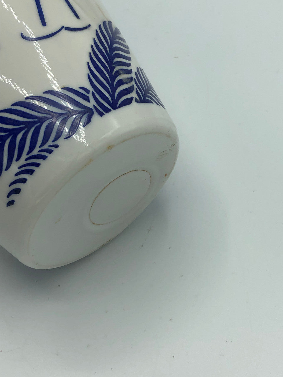 Anchor Hocking blue flamingo vase