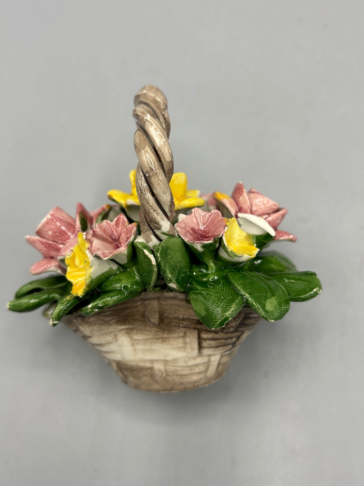 Vintage Miniature flower basket by Capodimonte