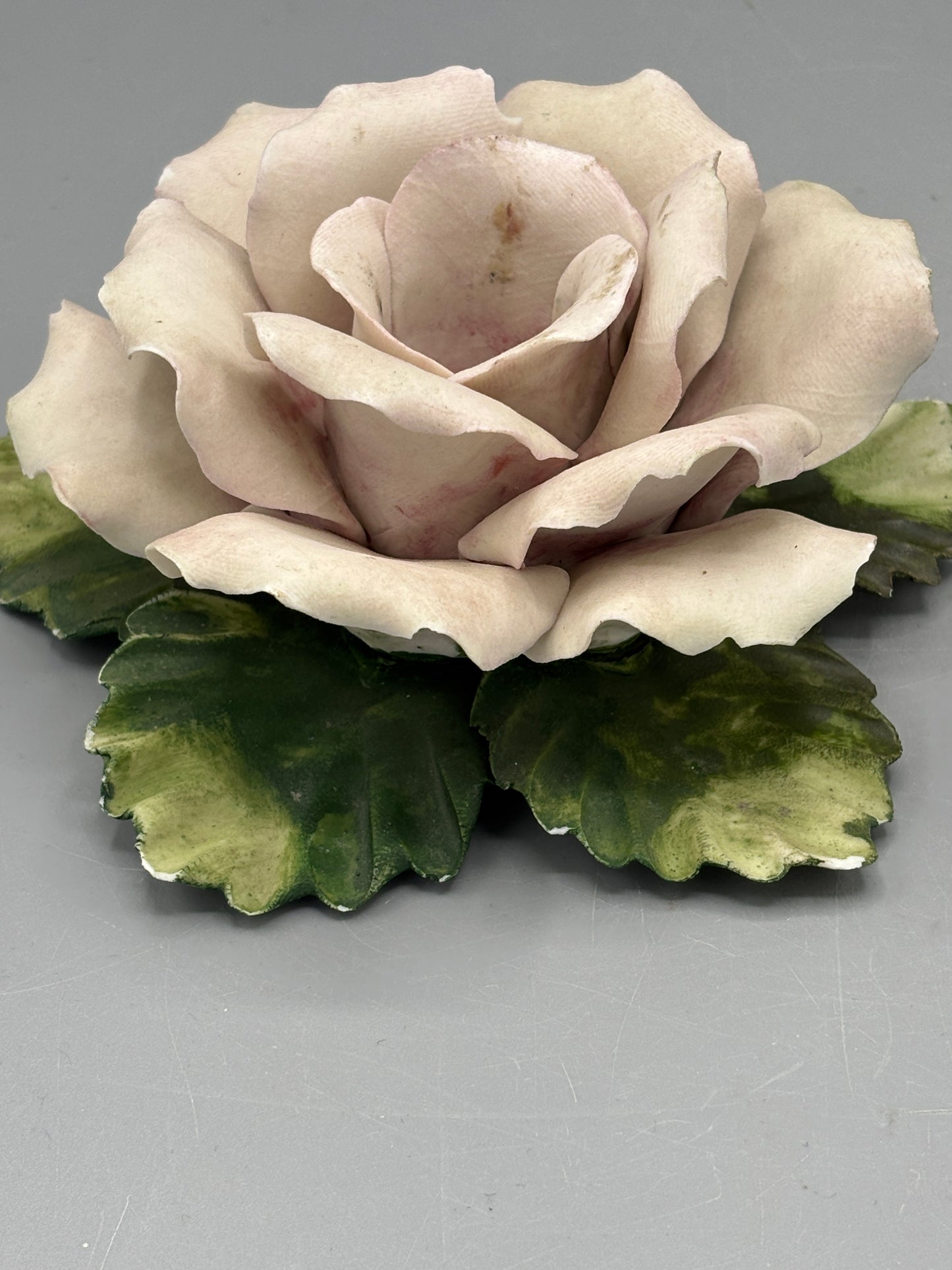 Vintage Capodimonte flower candle holder