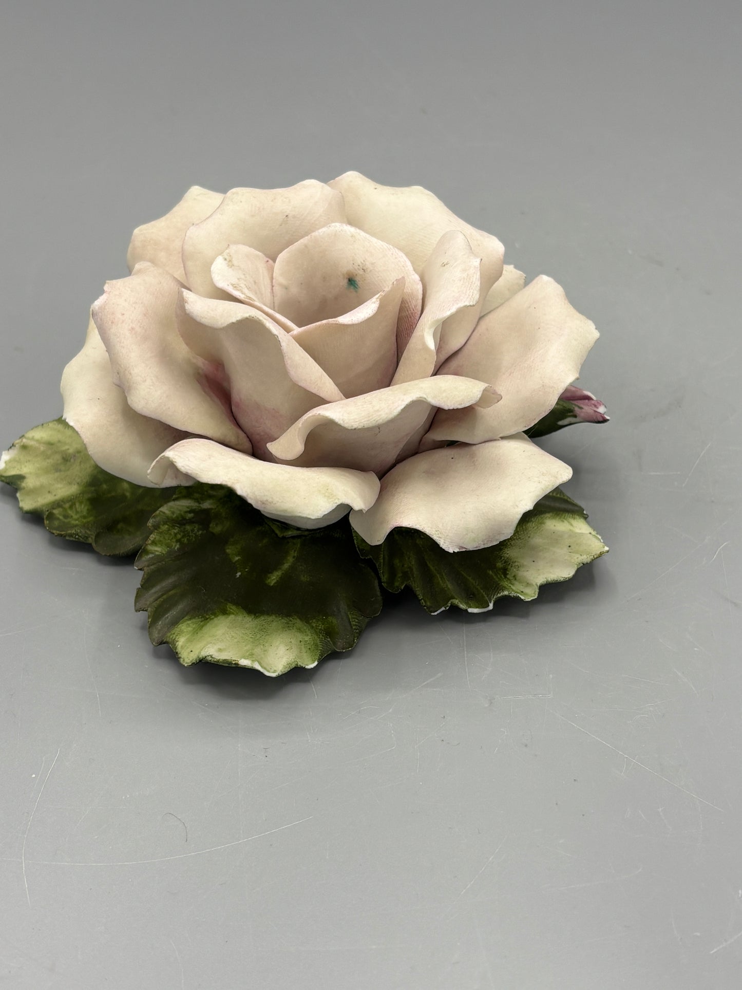 Vintage Capodimonte flower candle holder