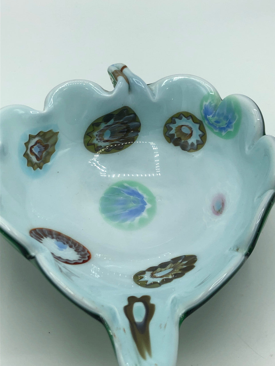 Murano green & white Bowl