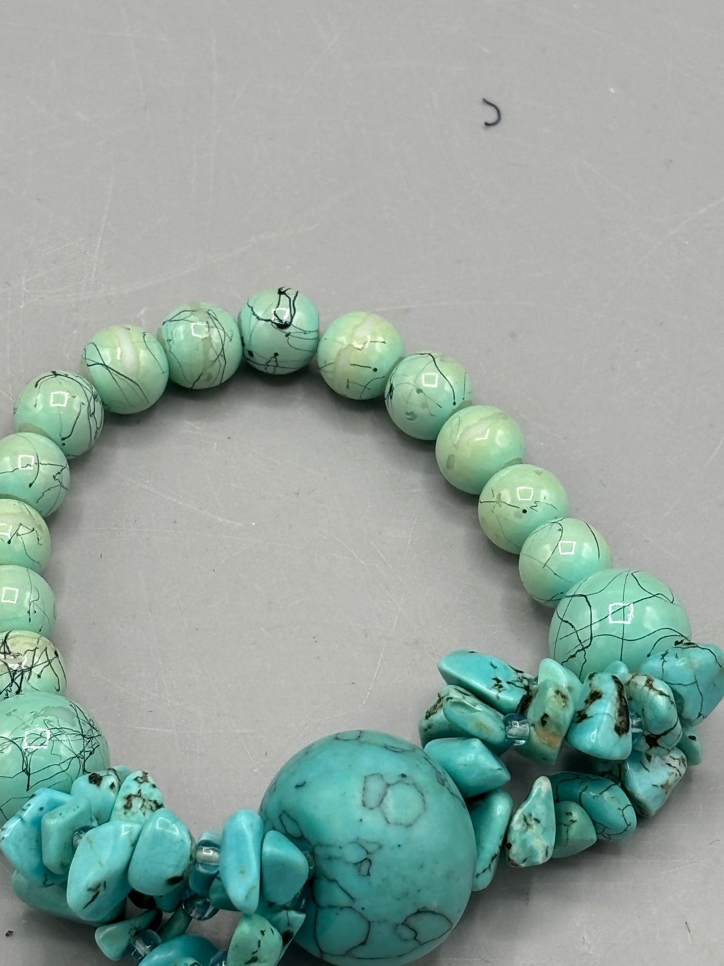 Turquoise style stretch bracelet