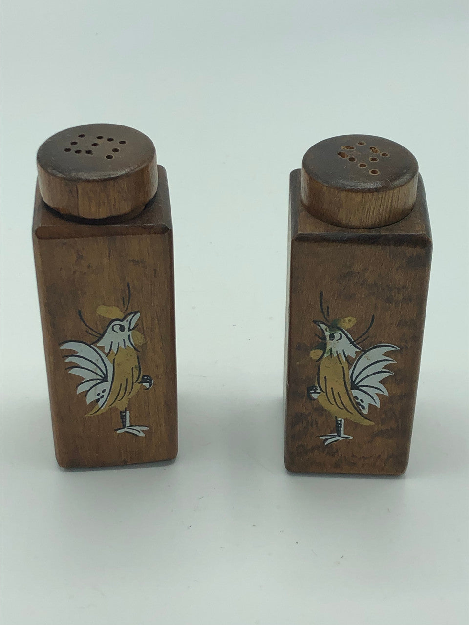 1950's store wooden salt and pepper Shakers