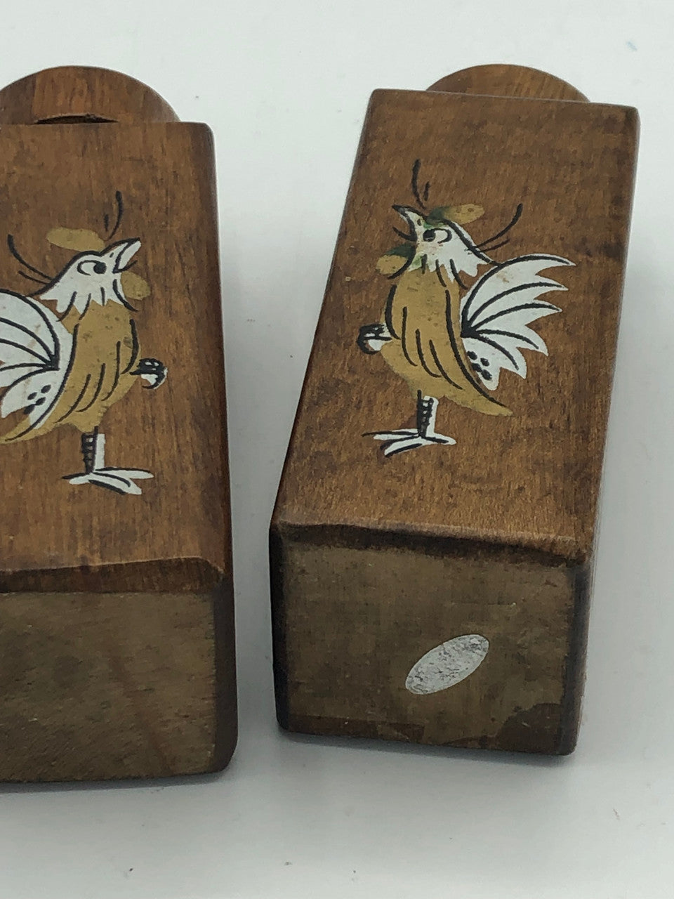 Vintage Chicken wooden salt & Pepper shakers