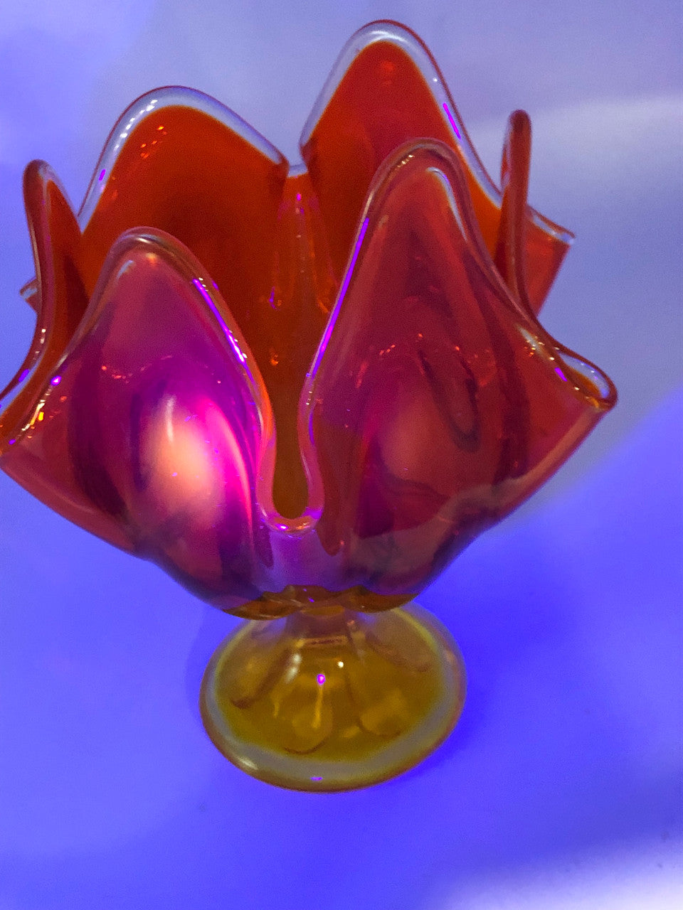 Viking Orange Pedestal dish