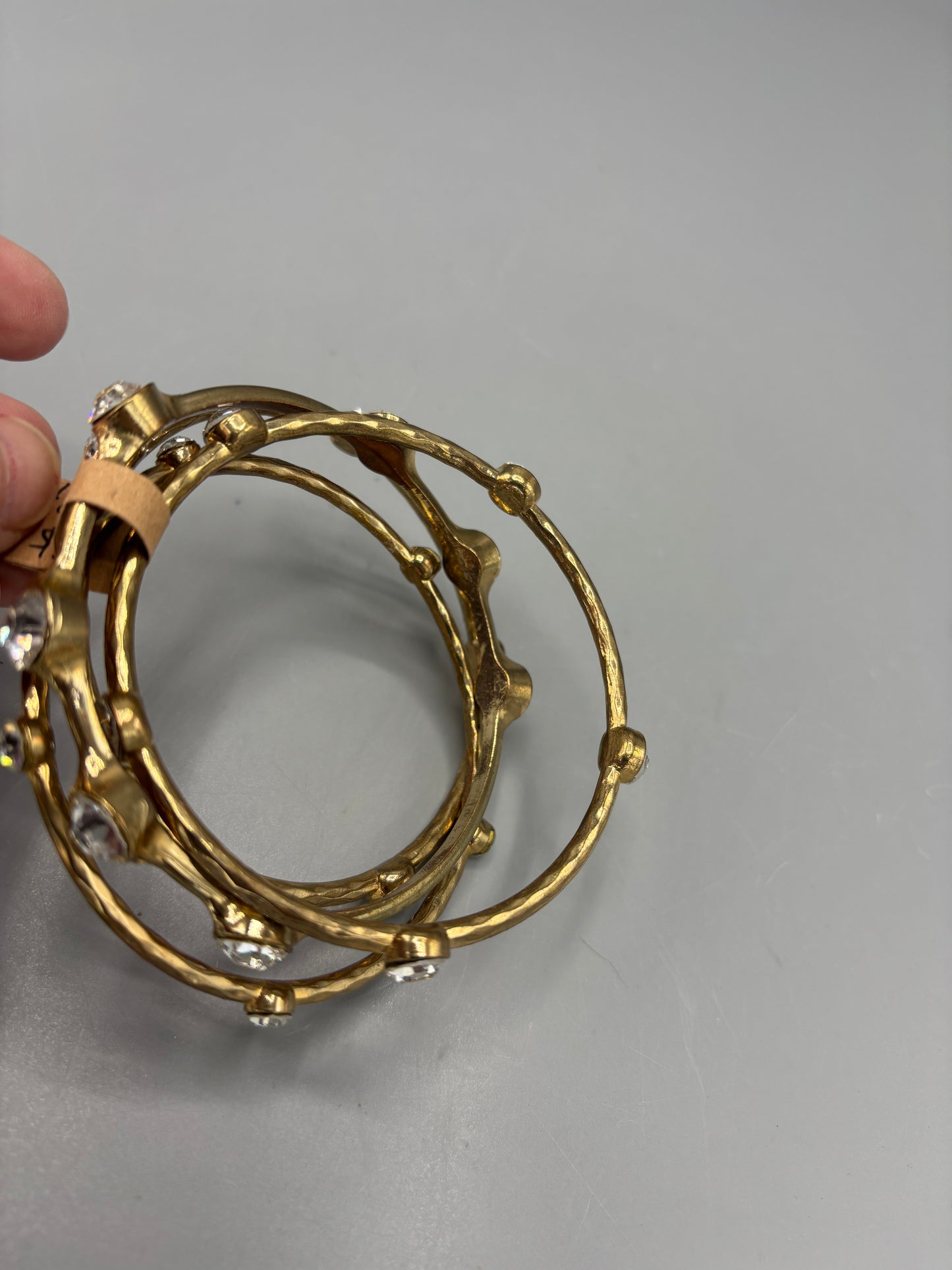 Set 4 gold tone Crystal bracelet