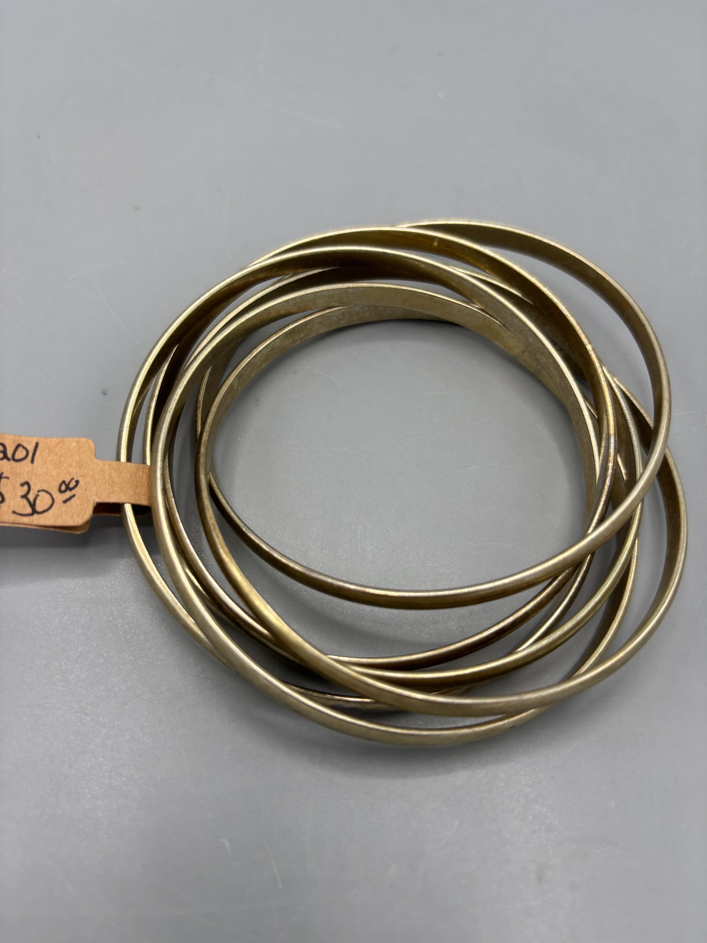 Set 6 Brass bracelet