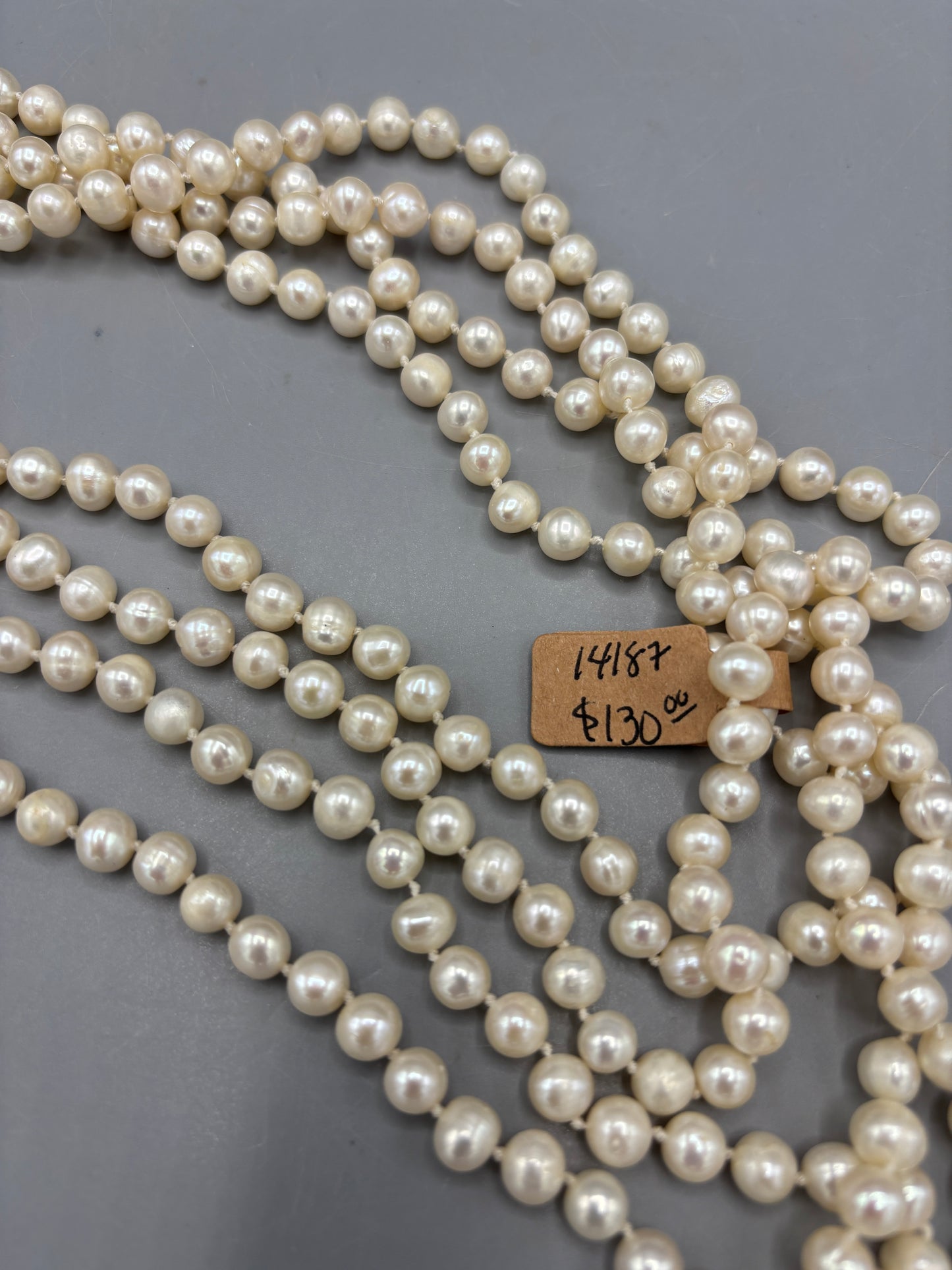 4 Strand Pearl Barrel Clasp