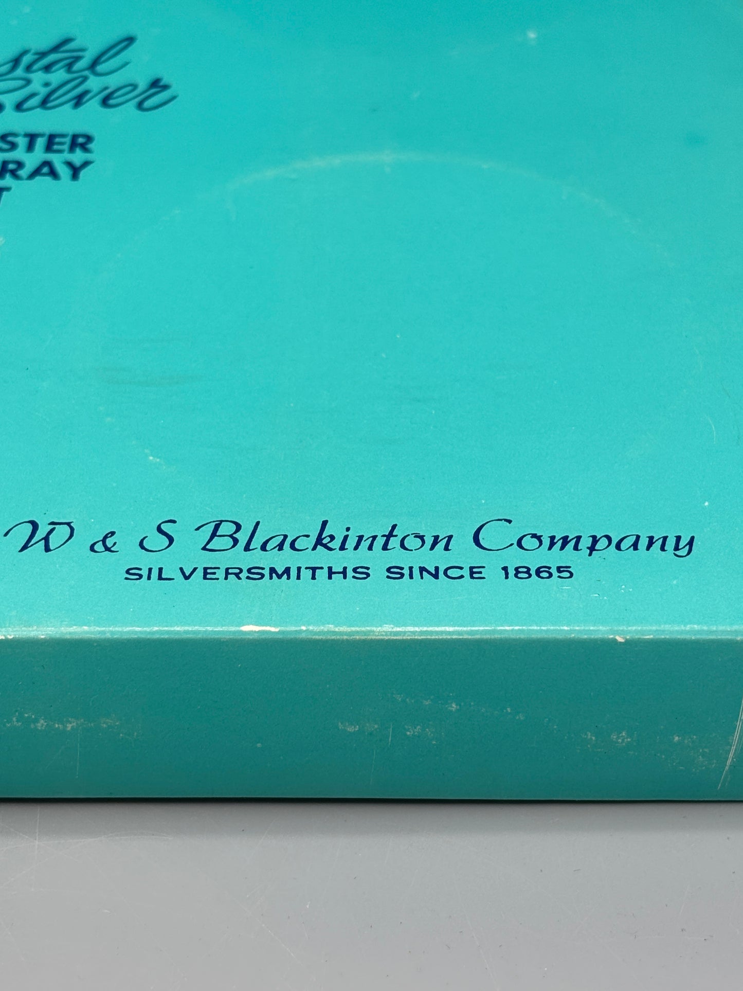 W & S Blackington Co. crystal & silver coaster