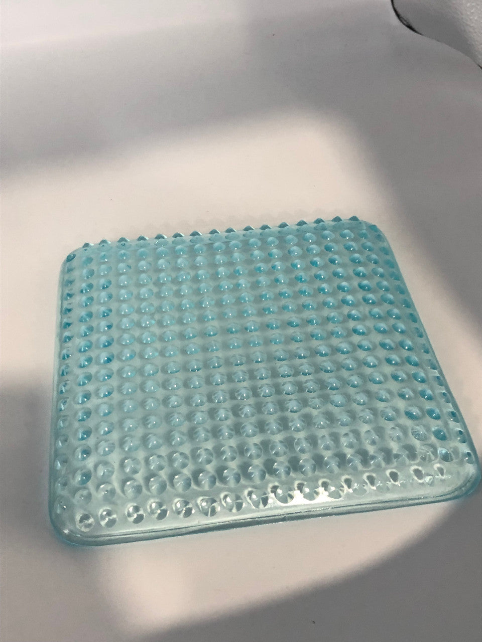 Blue Hobnail Square Plate
