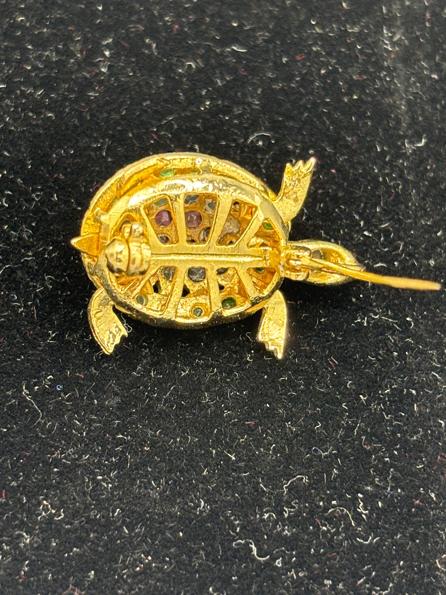 Gold Plated turtle brooch