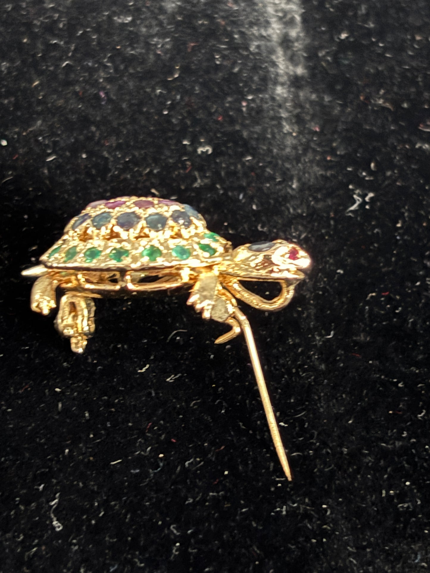 Gold Plated turtle brooch