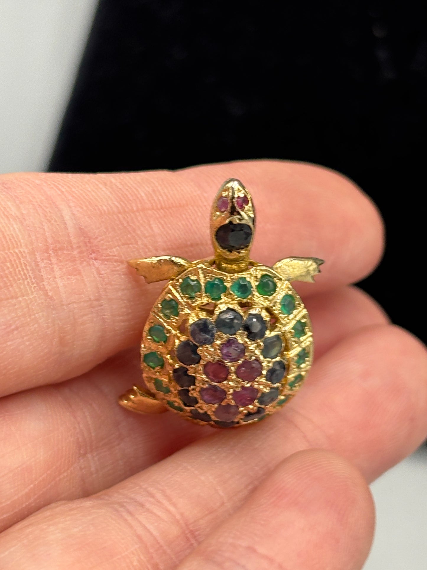 Gold Plated turtle brooch