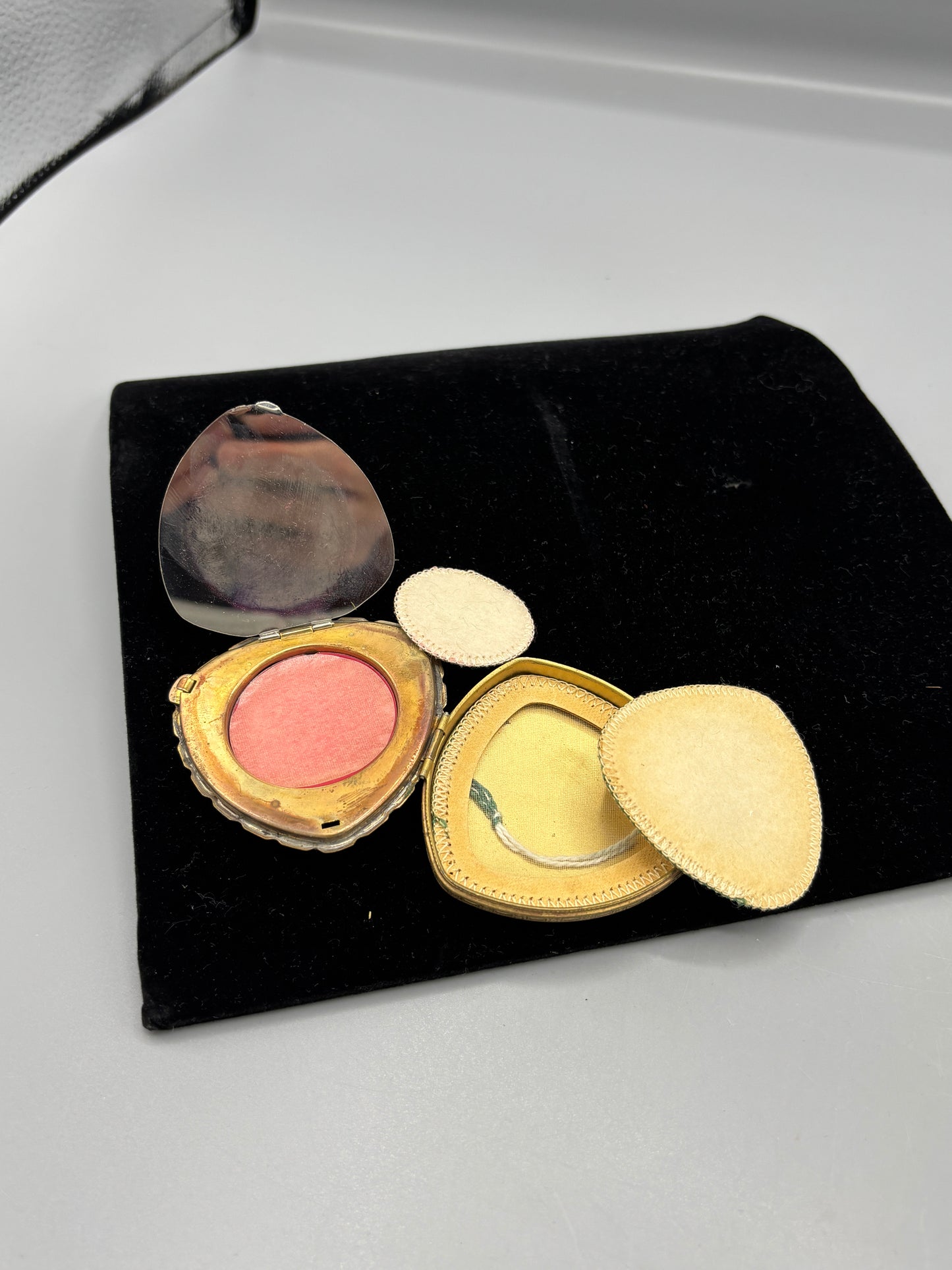 Vintage gold tone Max Factor Compact with mirror
