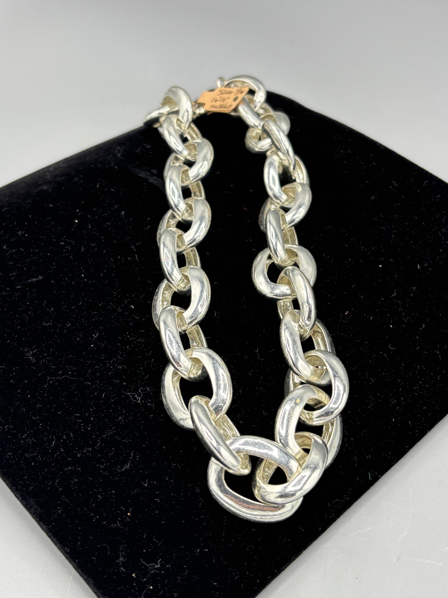 Silver tone necklace