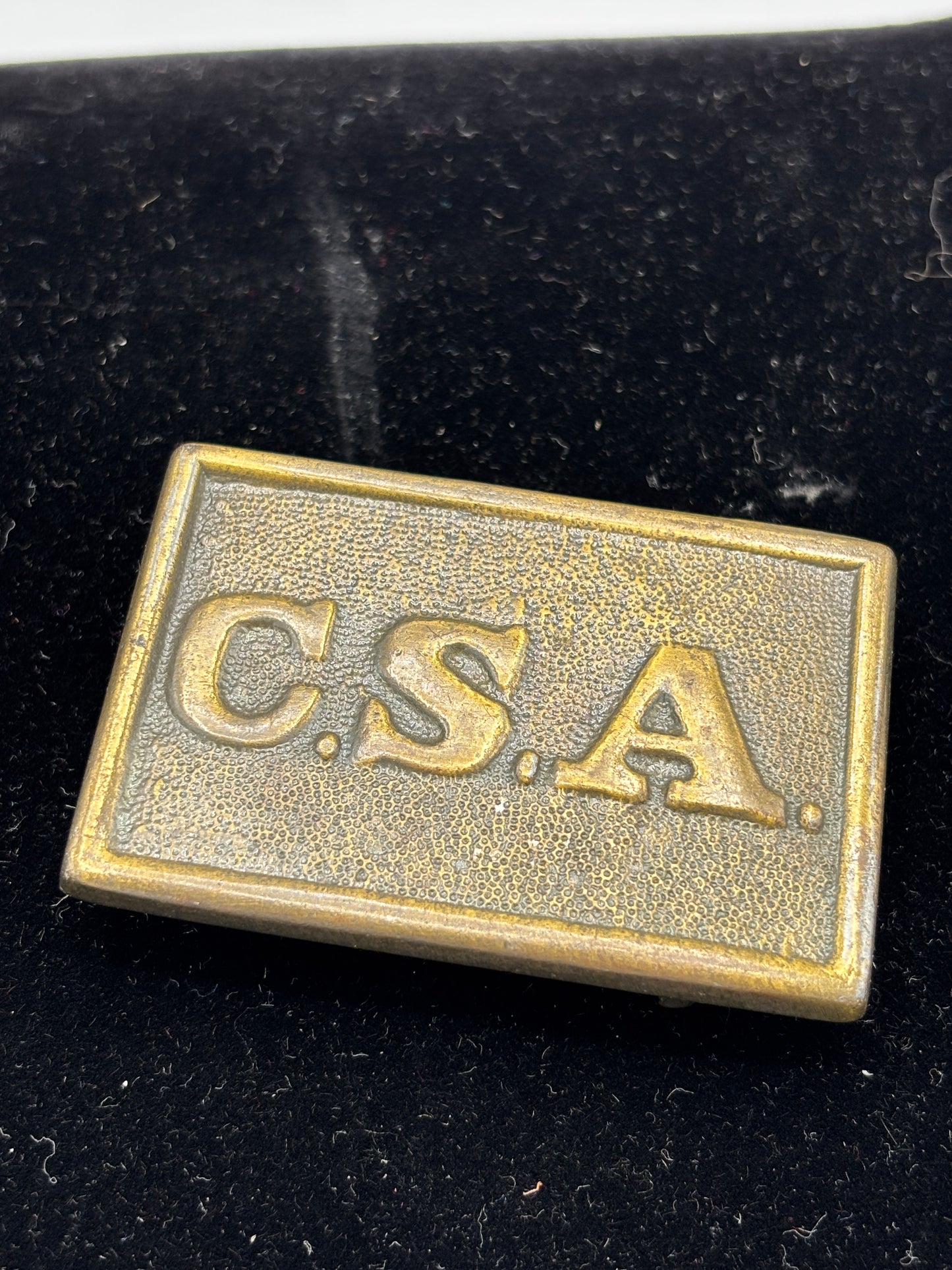 Vintage CSA Confederate State of America belt buckle