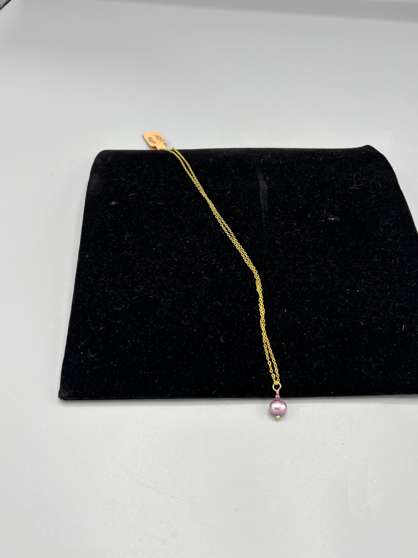 Gold tone with purple pearl Necklace