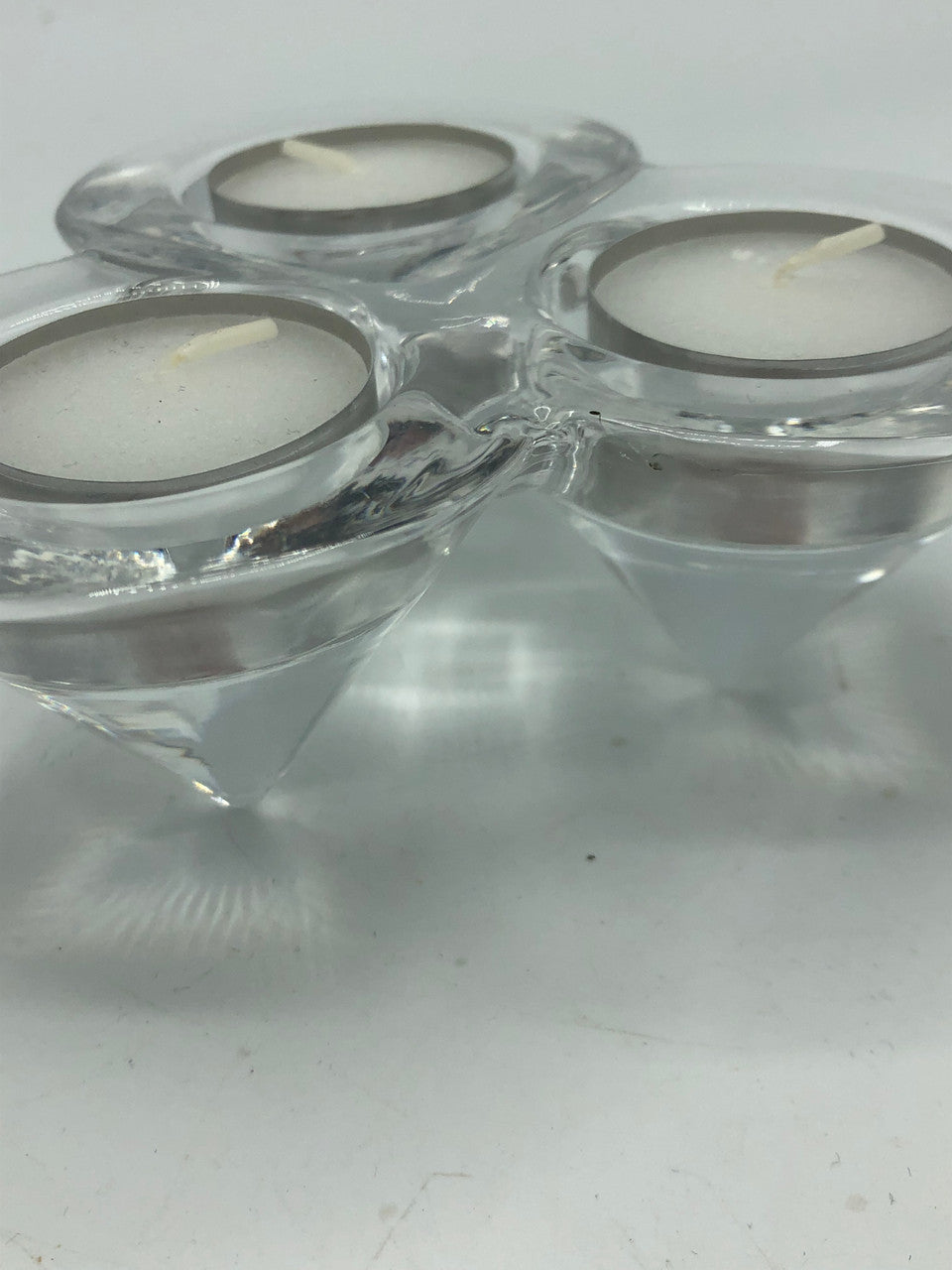 Trio Crystal Candle Holder