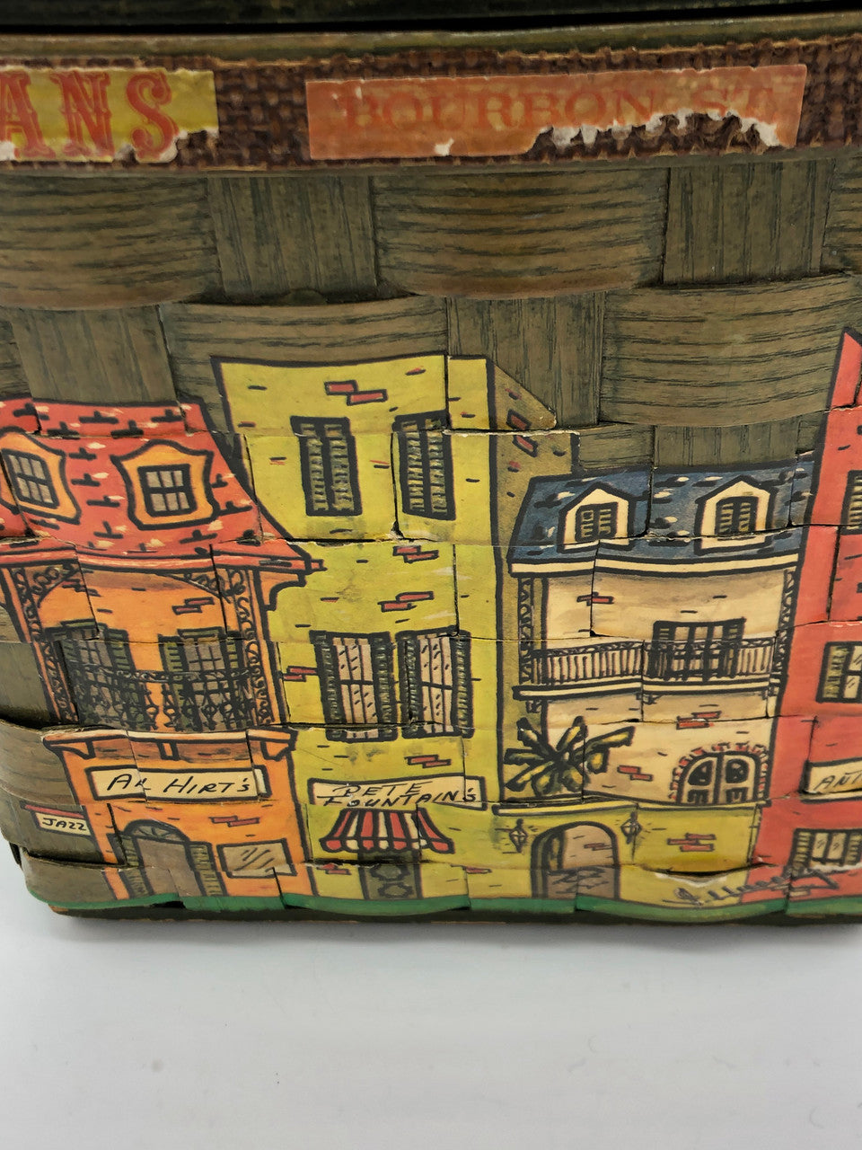 Unique Vintage Wooden Woven Purse
