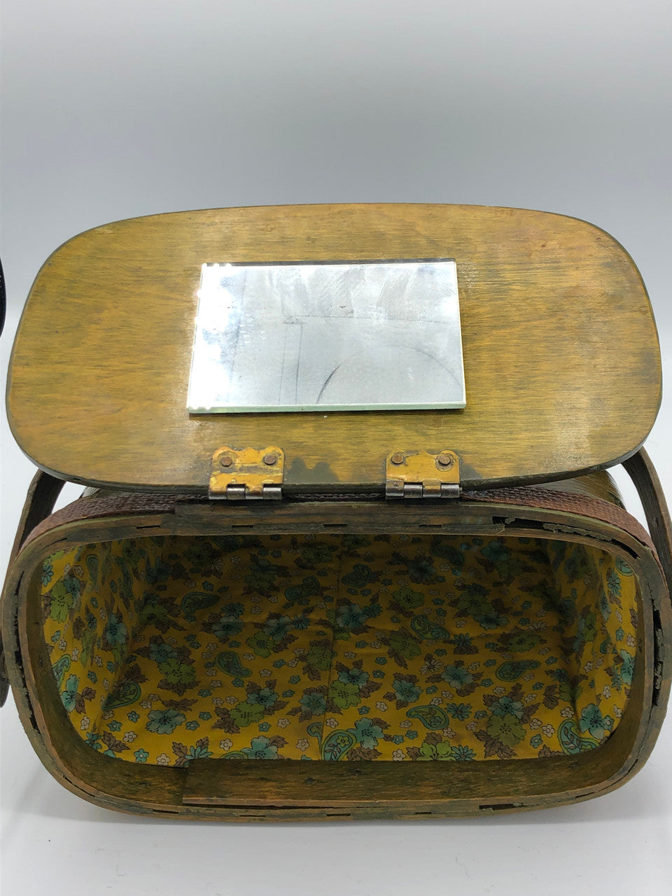 Unique Vintage Wooden Woven Purse