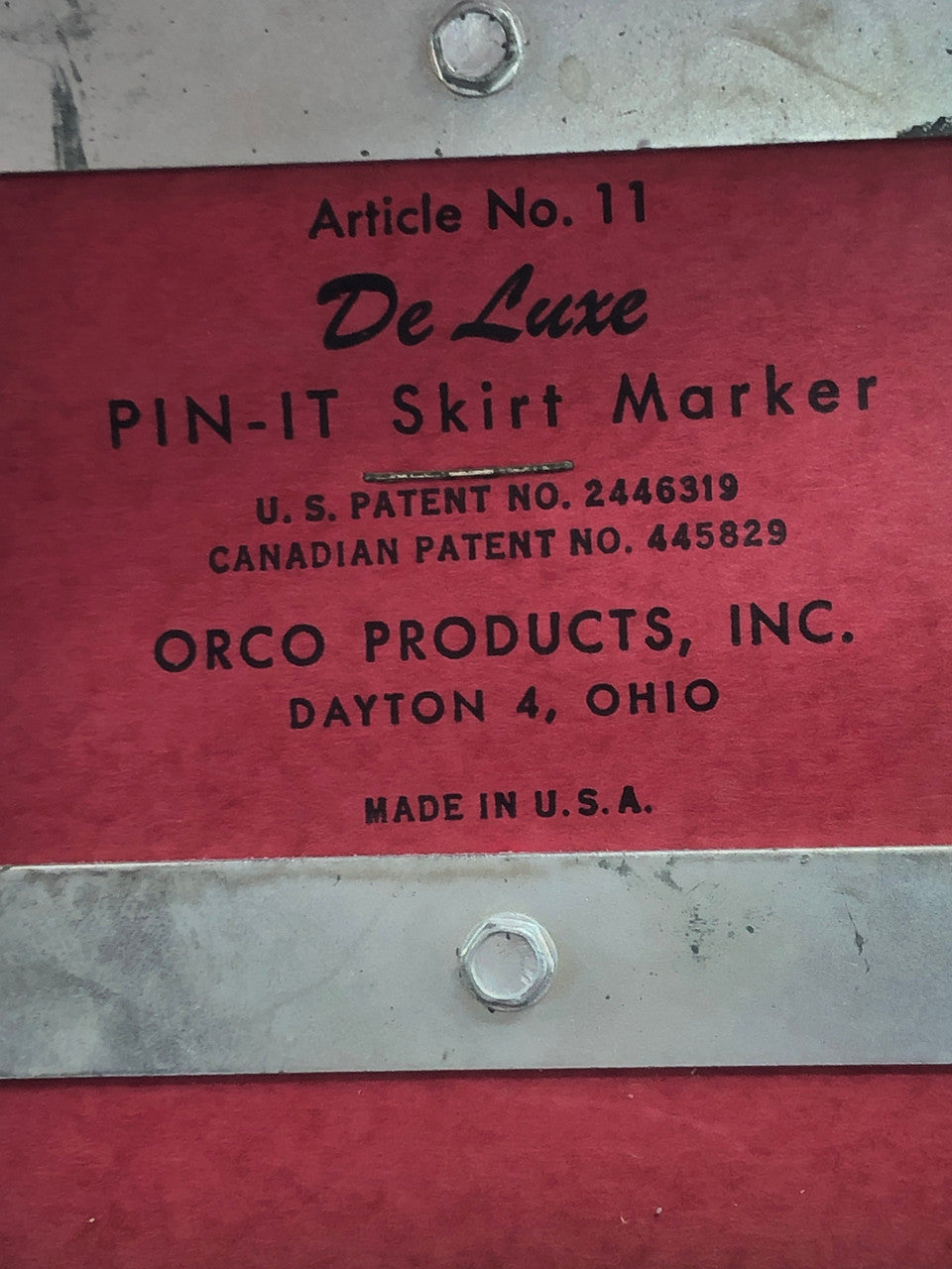 Pin It Skirt Marker