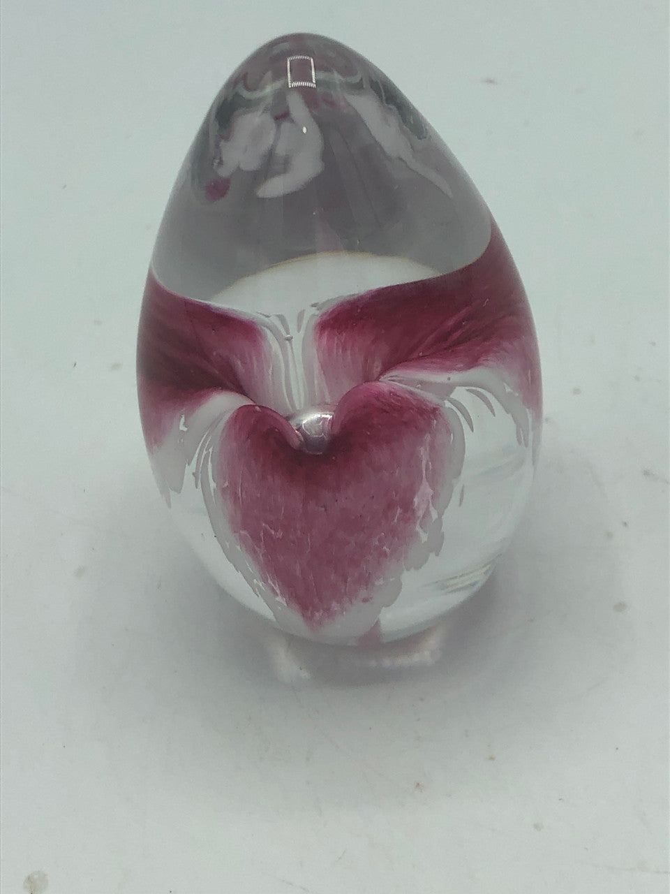 Glass eye studios 1996 flower egg paperweight