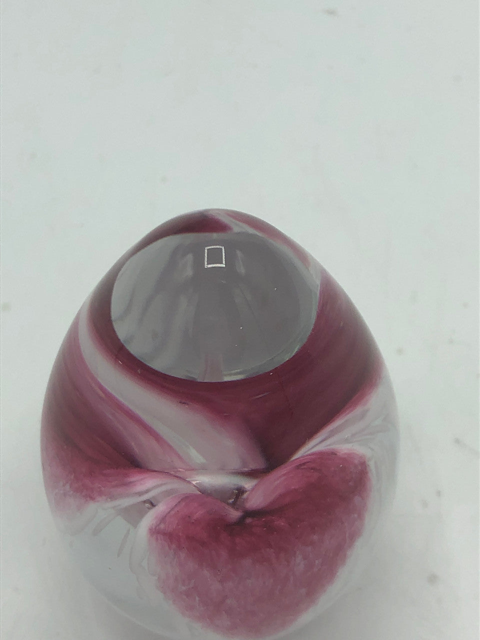 Glass eye studios 1996 flower egg paperweight