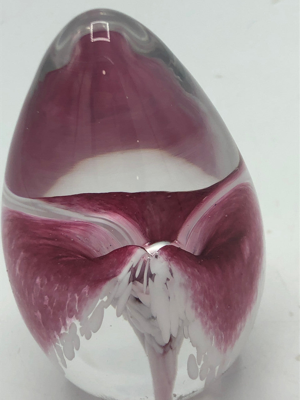 Glass eye studios 1996 flower egg paperweight