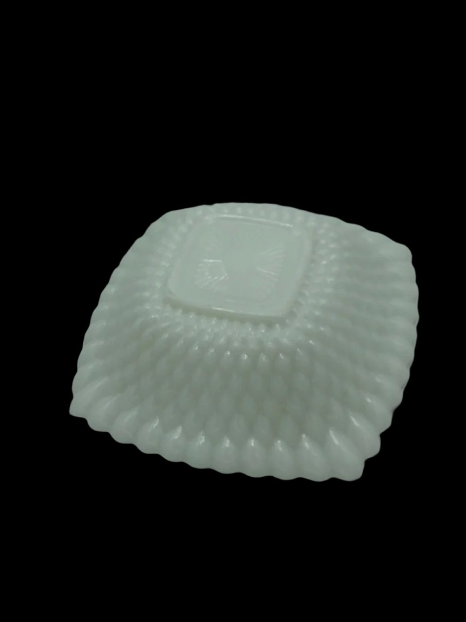 Milk glass candy dish