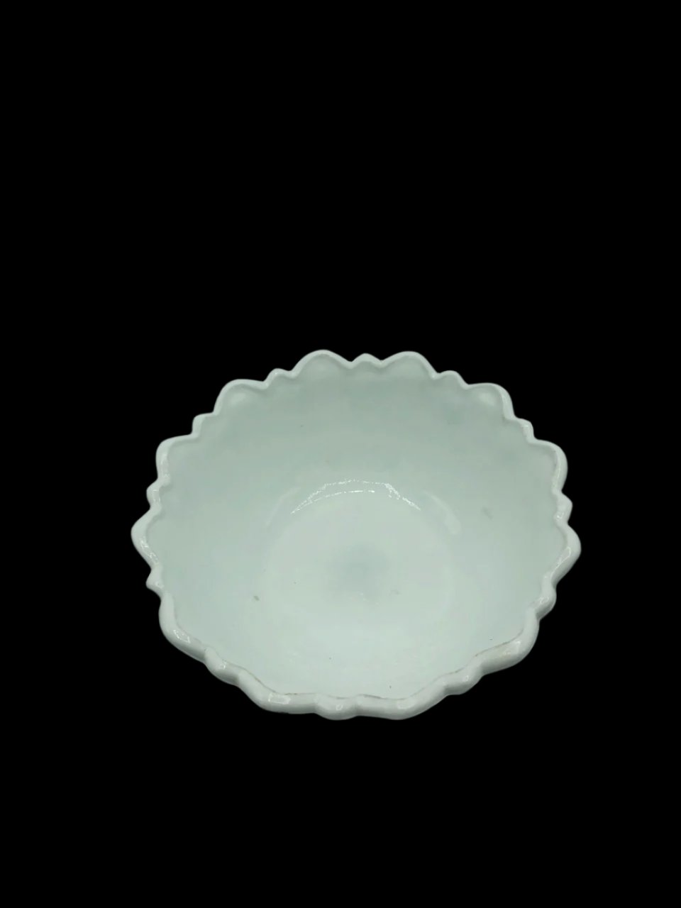 Lefton footed milk glass bowl