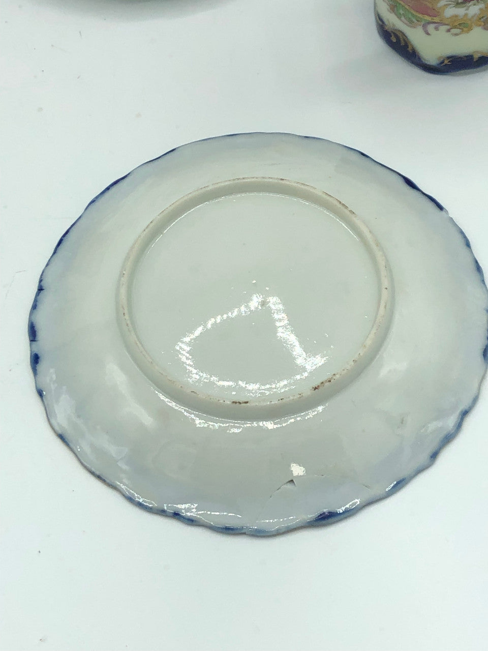 Vintage Royal blue & Floral Porcelain Teacup & Saucer