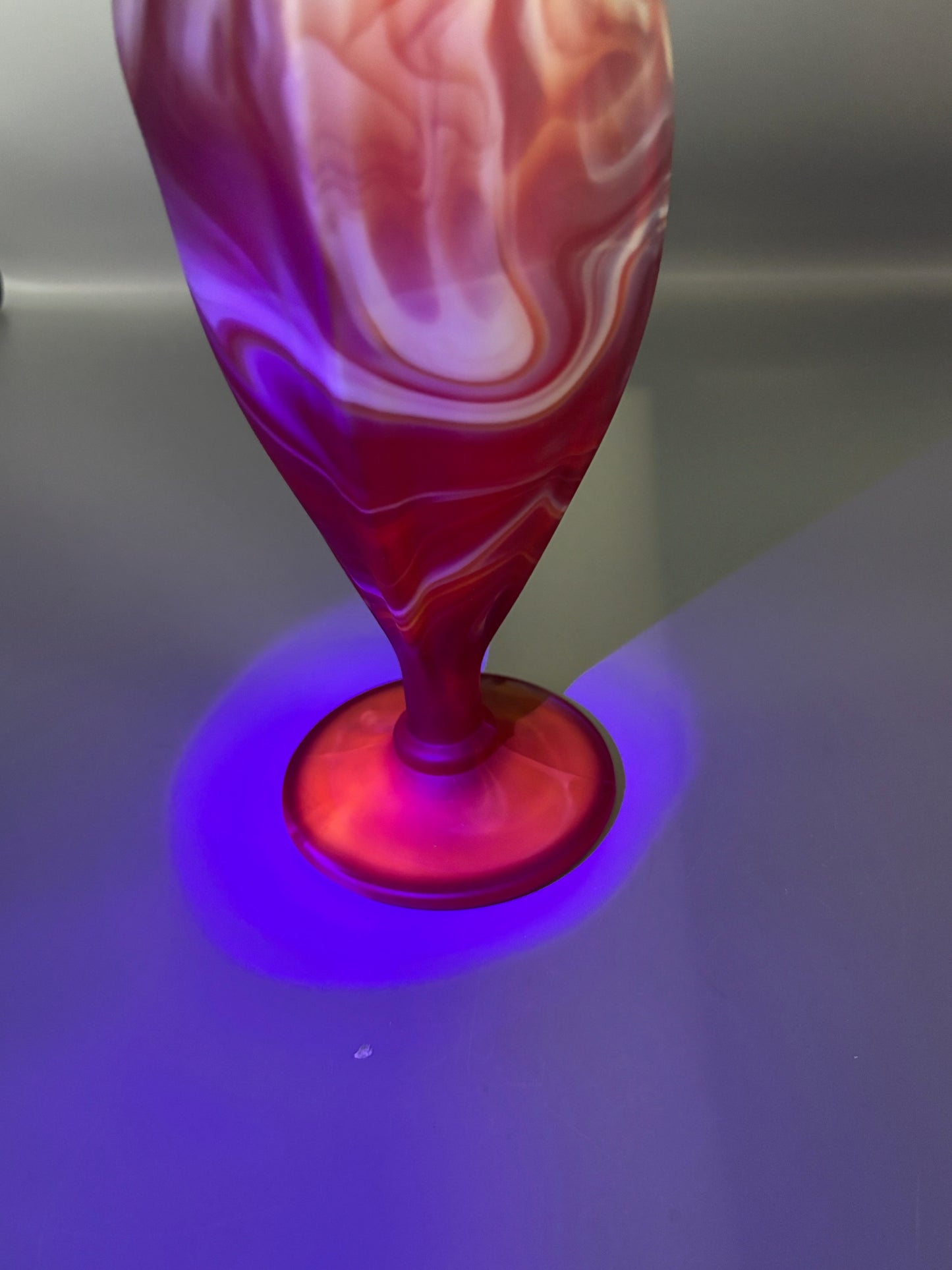 Red Slag glass vase