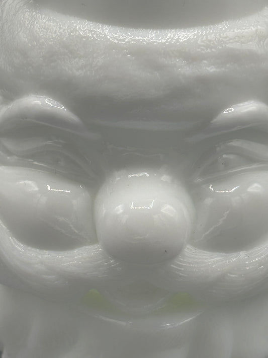 Vintage Fenton milk glass Fairy lamp Santa Claus