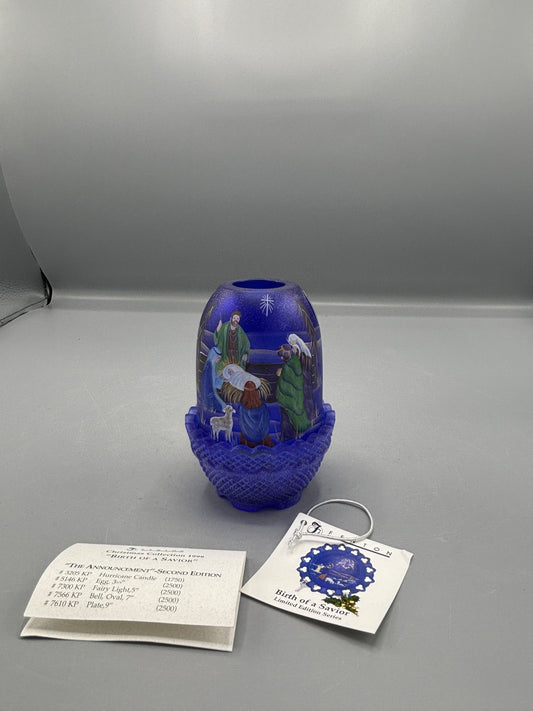 Fenton Cobalt Blue Fairy lamp