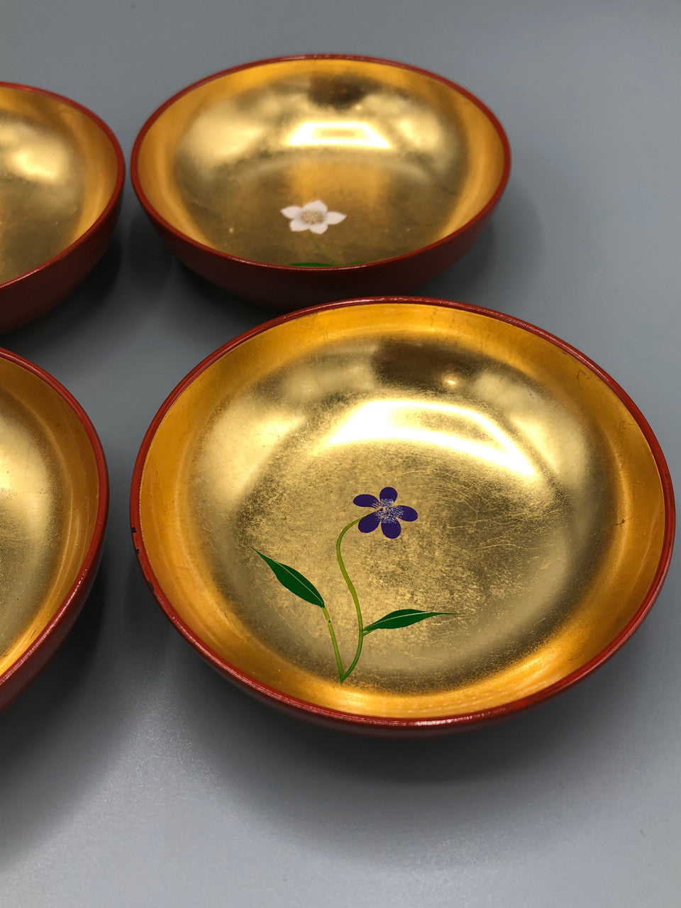 Mid Century Wood Laquor ware Bowl set