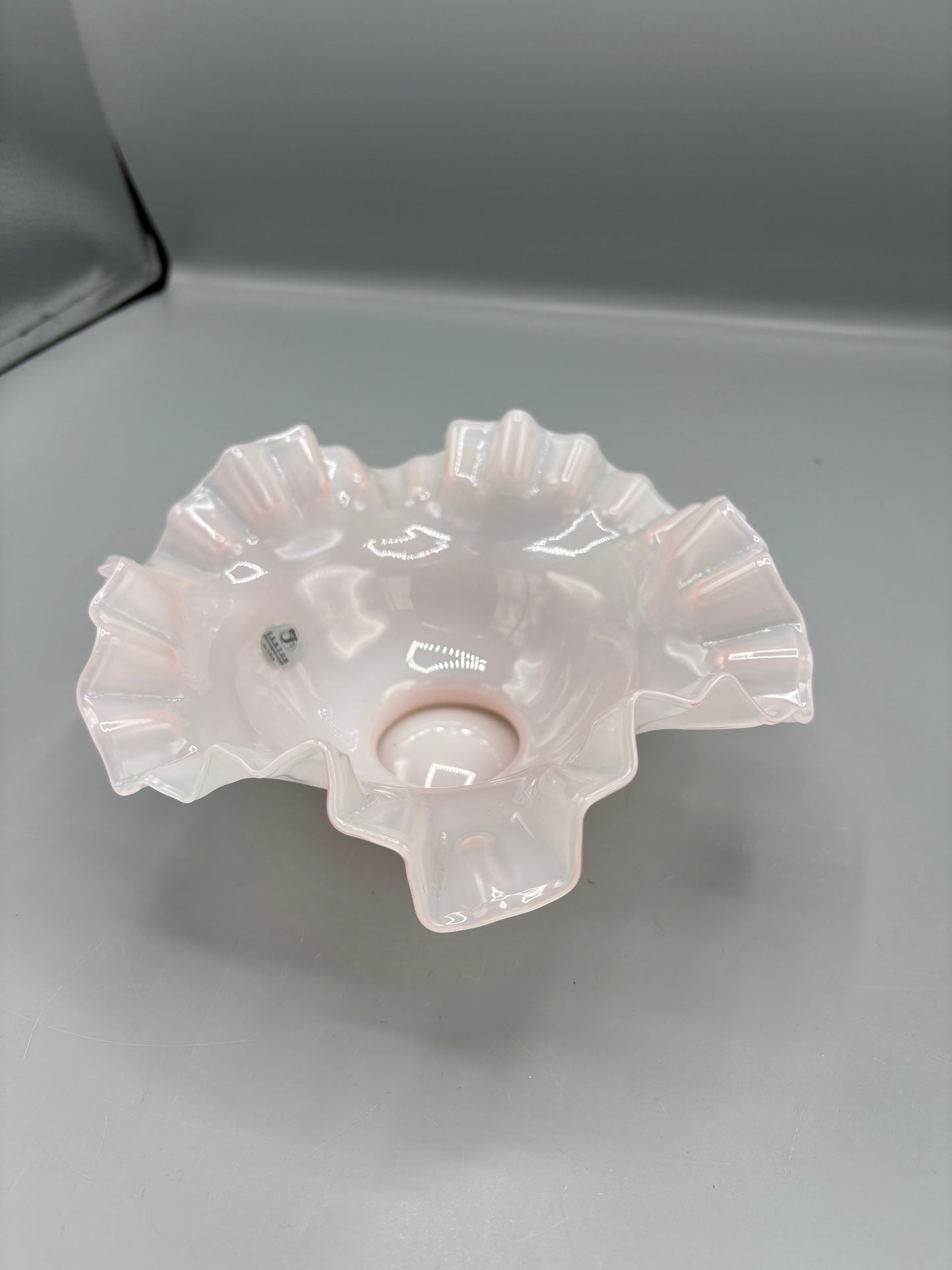 Vintage pale pink Fenton bowl