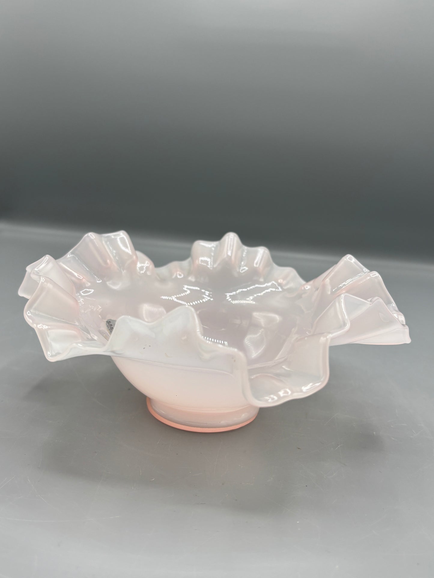 Vintage pale pink Fenton bowl