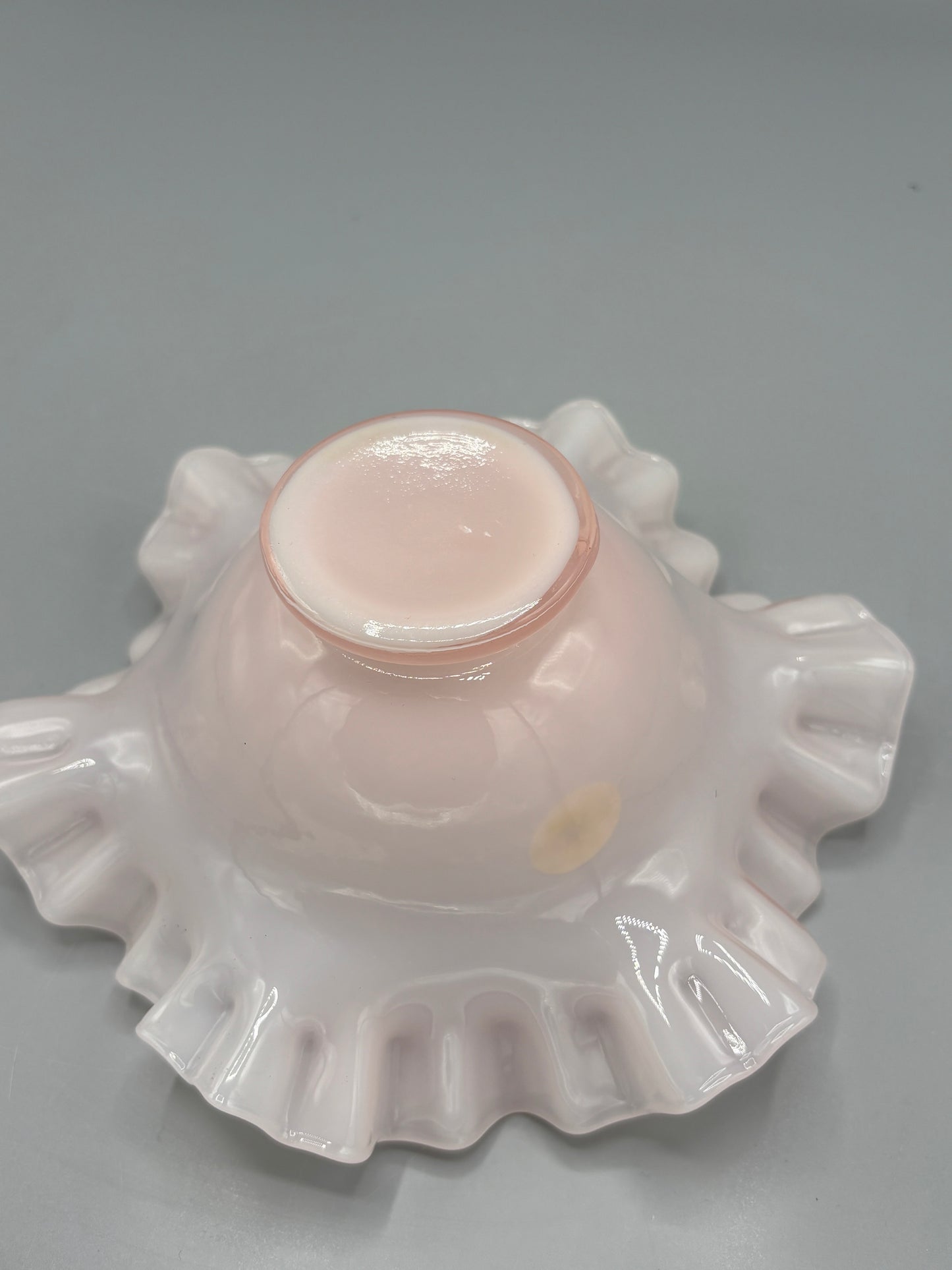 Vintage pale pink Fenton bowl