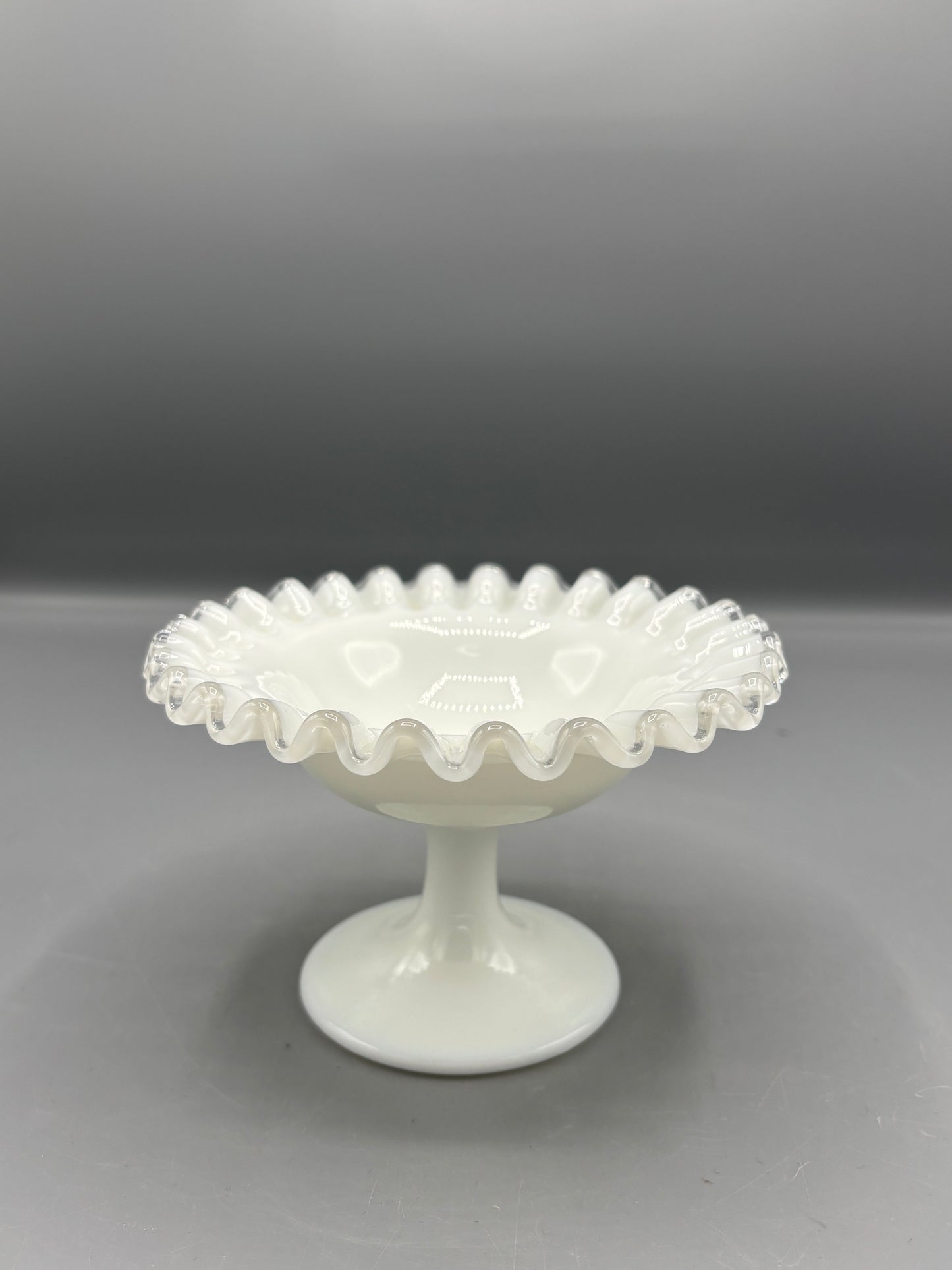 Vintage Fenton silver crest candy dish