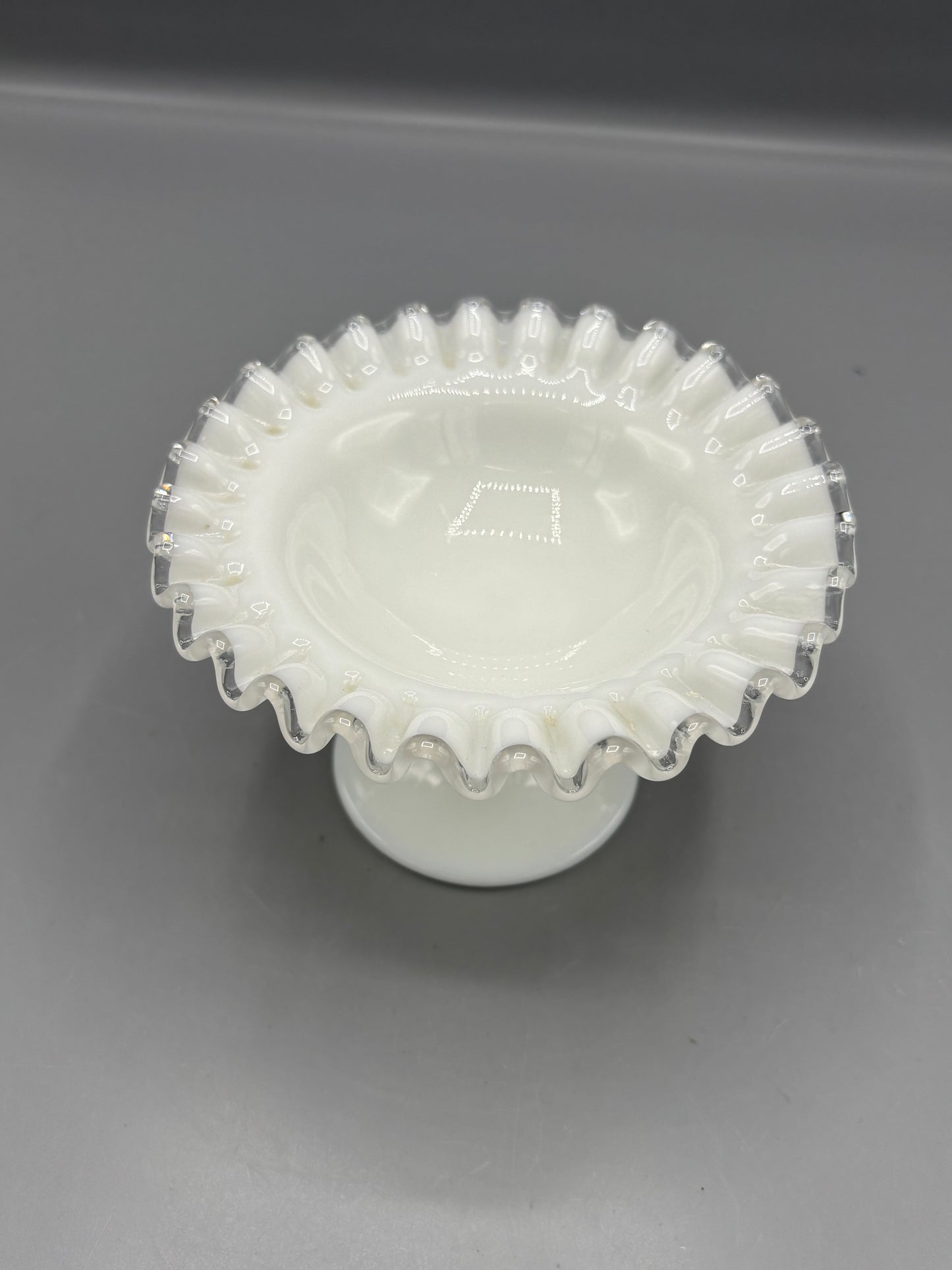 Vintage Fenton silver crest candy dish