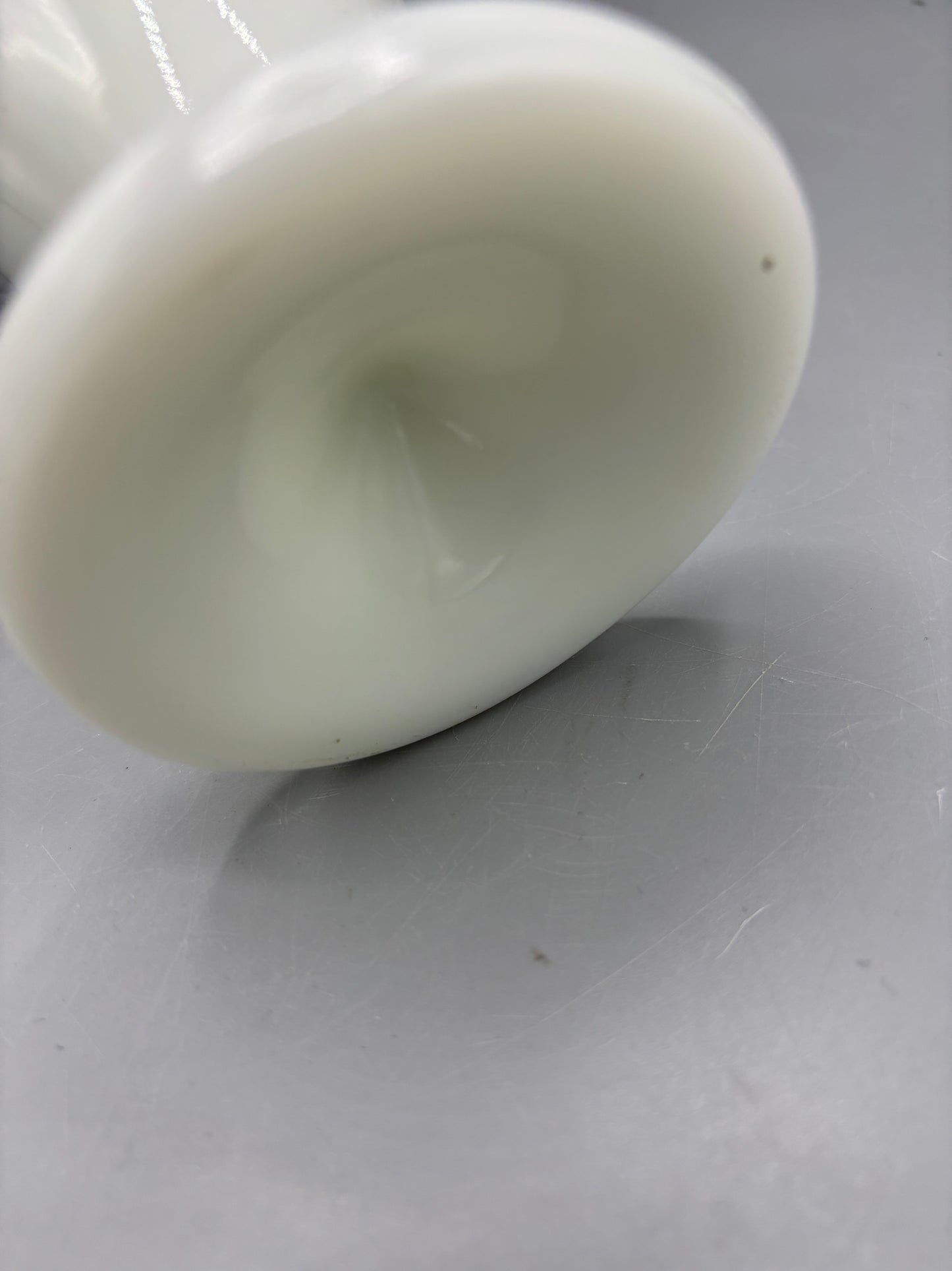 Vintage Silver crest milk glass trumpet