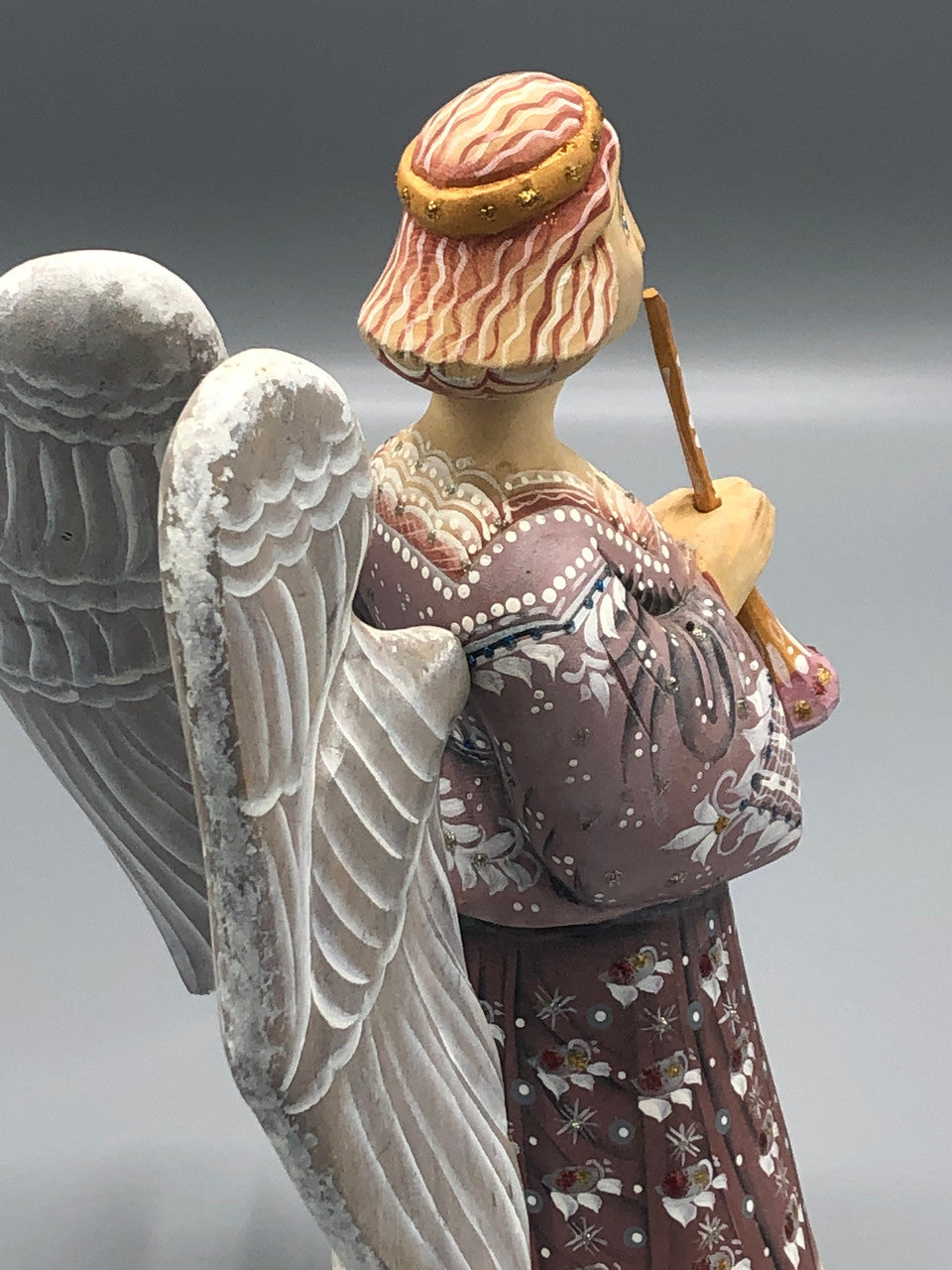 Vintage Russian Wooden Angel