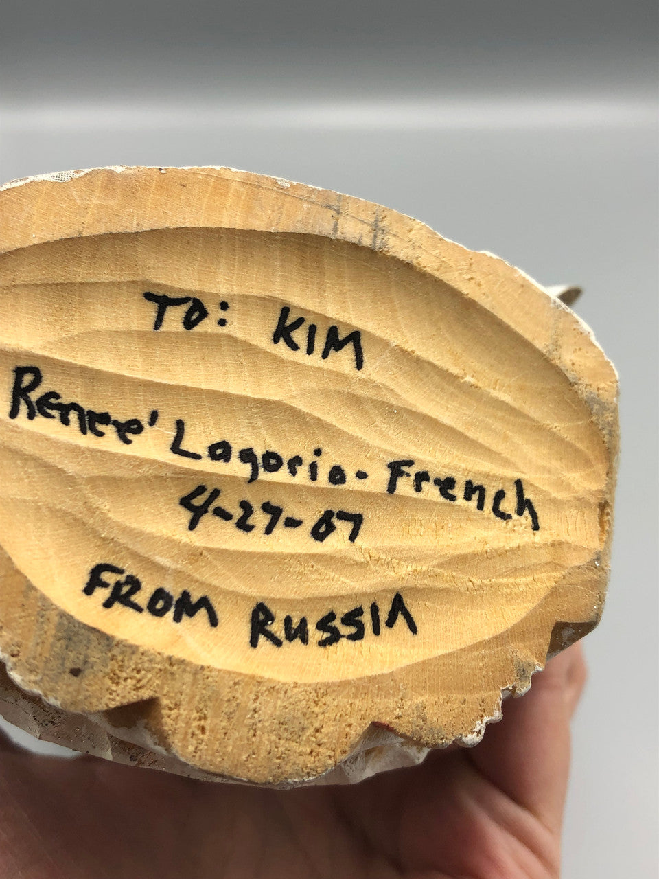 Vintage Russian Wooden Angel