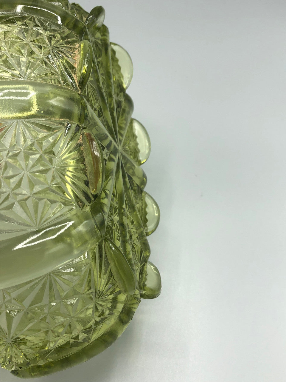 Vintage Oblong green EAPG bowl