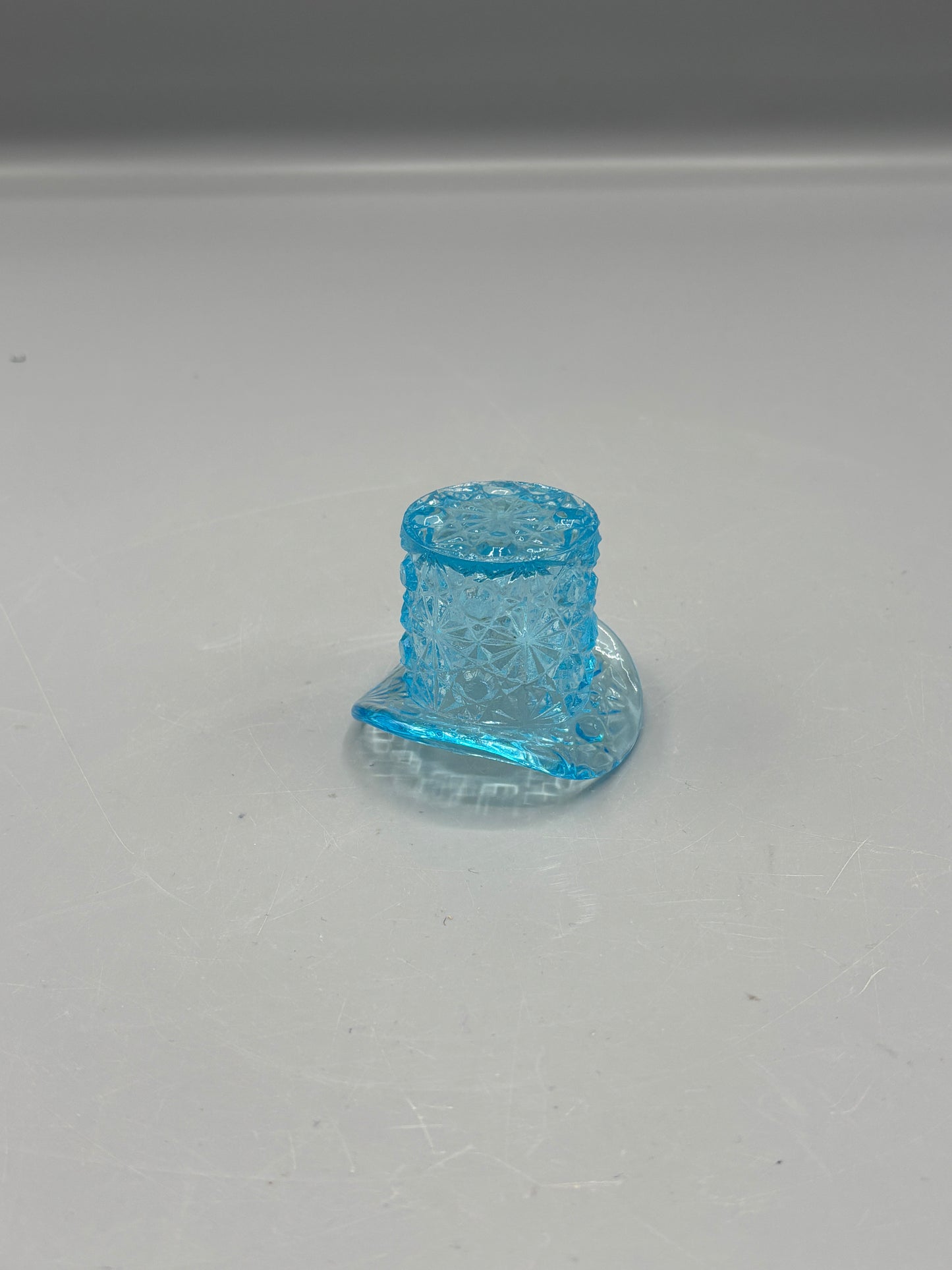 Vintage Fenton Blue Opalescent top hat toothpick